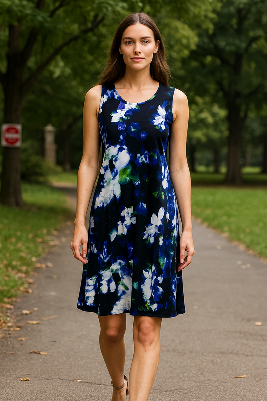 Bittermoon Singlet Dress in Sapphire blue