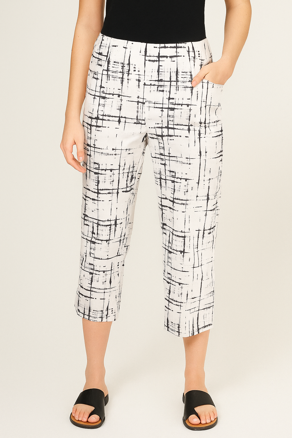 Bittermoon Golf Pant in classic black and white grid check