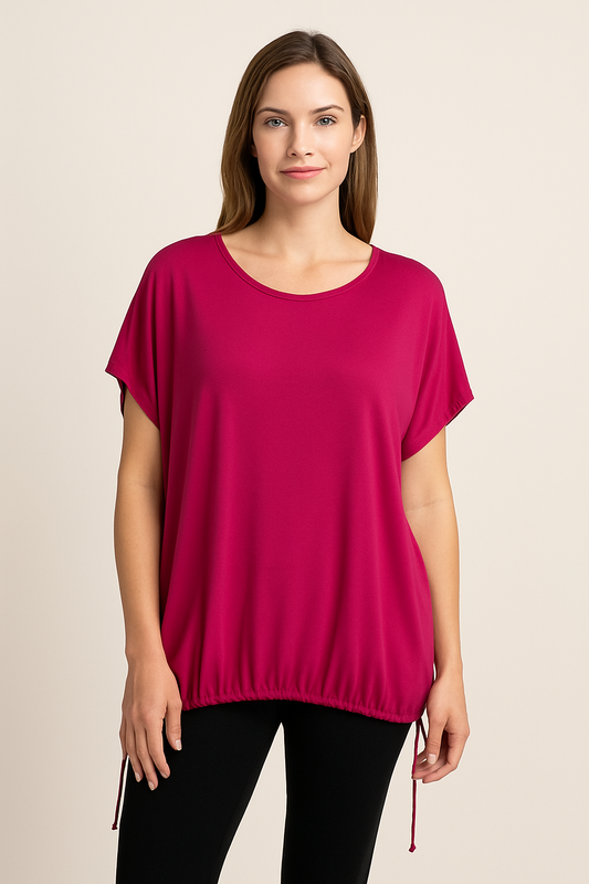 Bittermoon Timeless Top in cerise pink